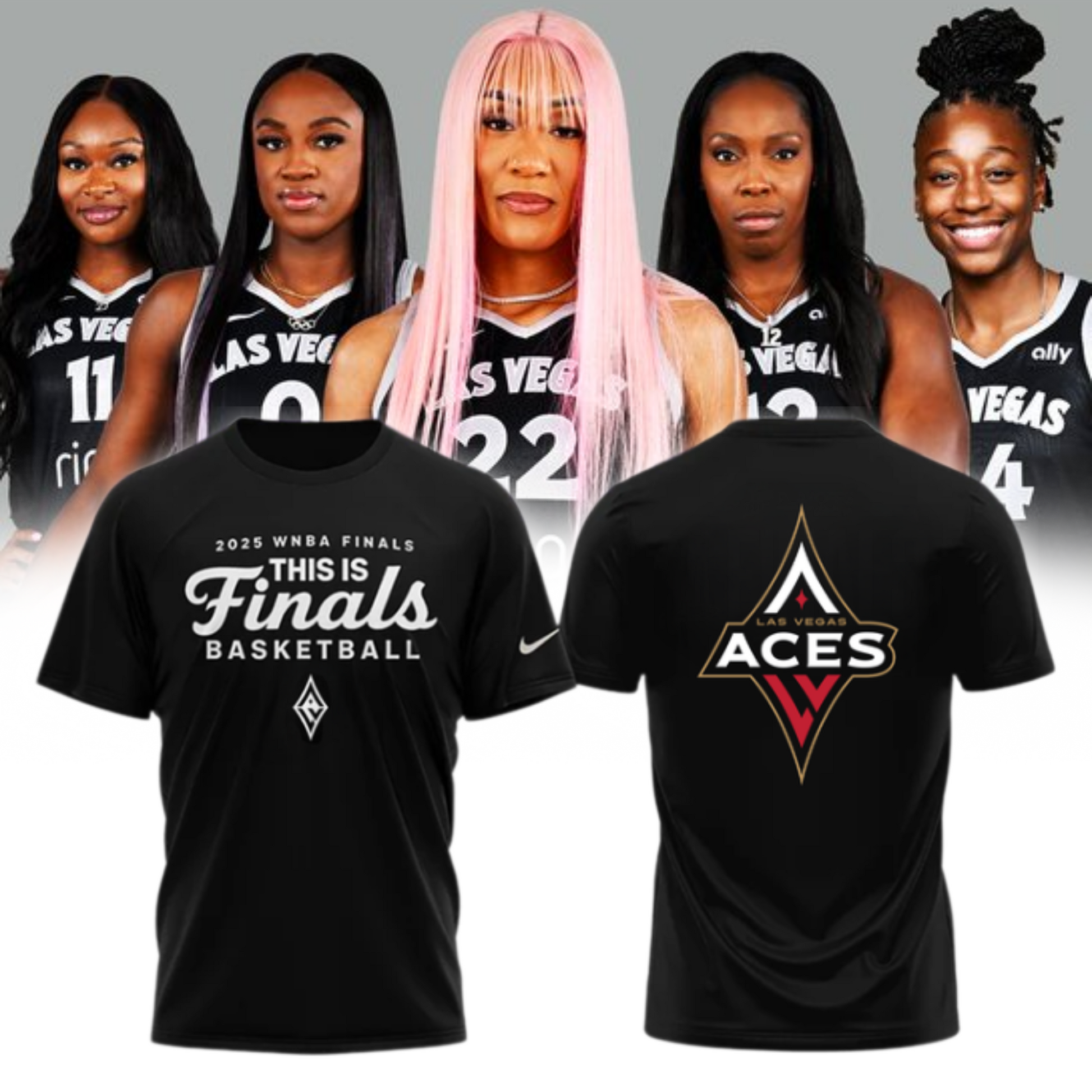 Las Vegas Aces 2025 Playoffs T-Shirt – Raise The Stakes v1