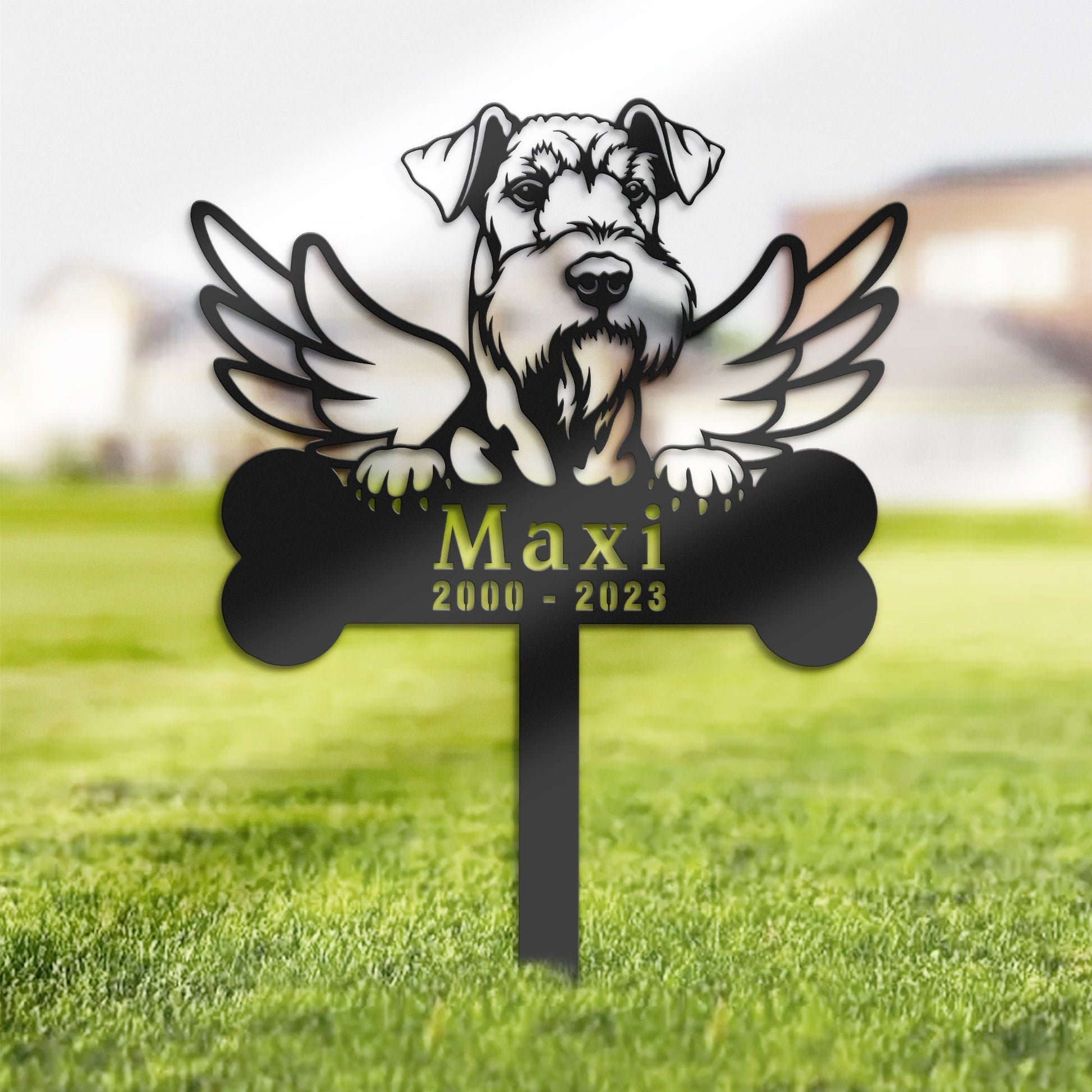 Personalized Airedale terrier Dog Memorial Stake, Metal Stake, Sympathy Sign, Pet Grave Marker, Remembrance Stake