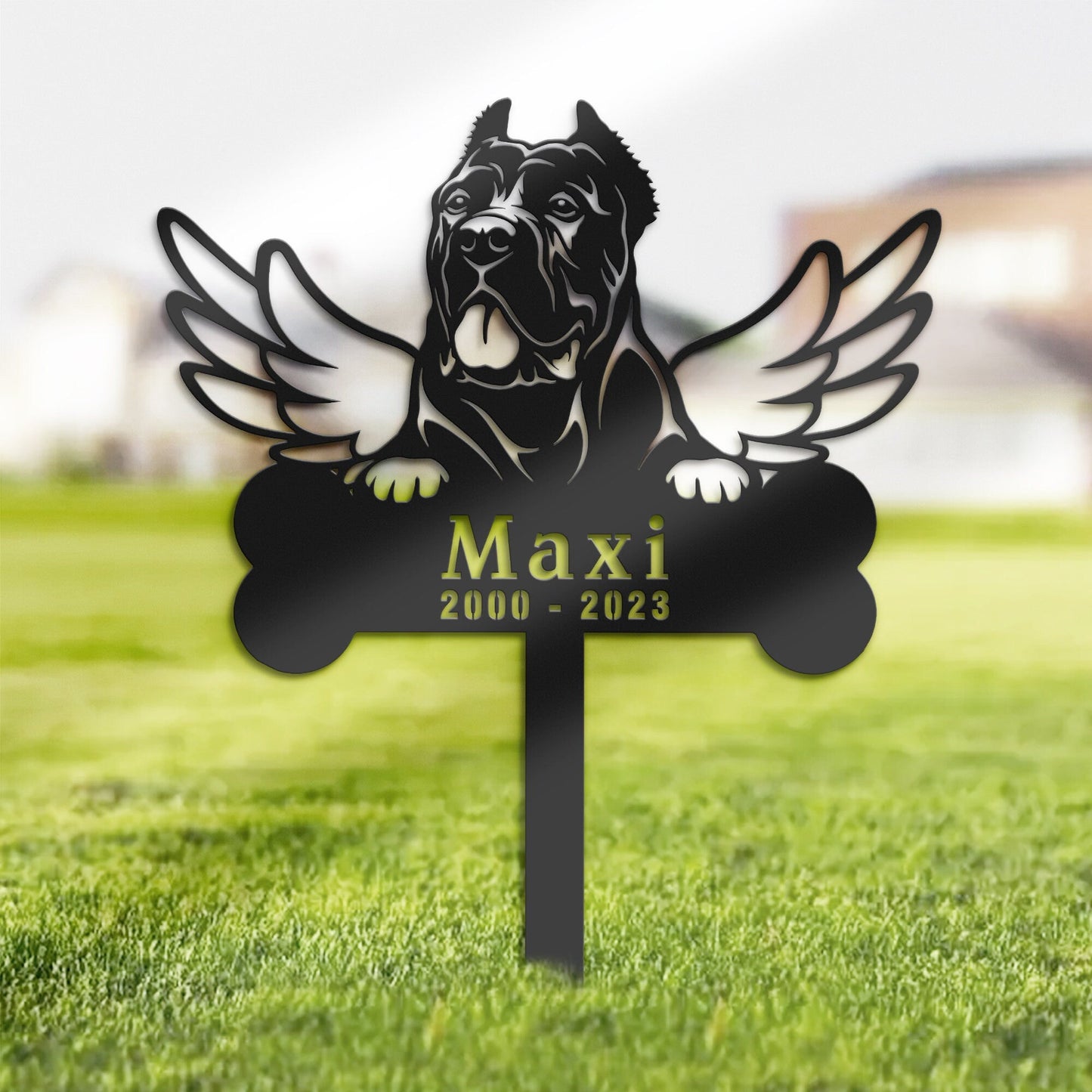 Personalized Cane corso Dog Memorial Stake, Metal Stake, Sympathy Sign, Pet Grave Marker, Remembrance Stake