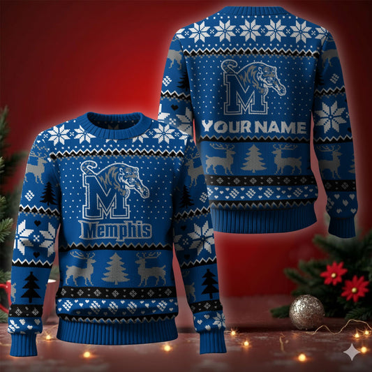 Memphis Tigers Ugly Christmas Sweater - Cozy & Playful Ugly Sweater Design