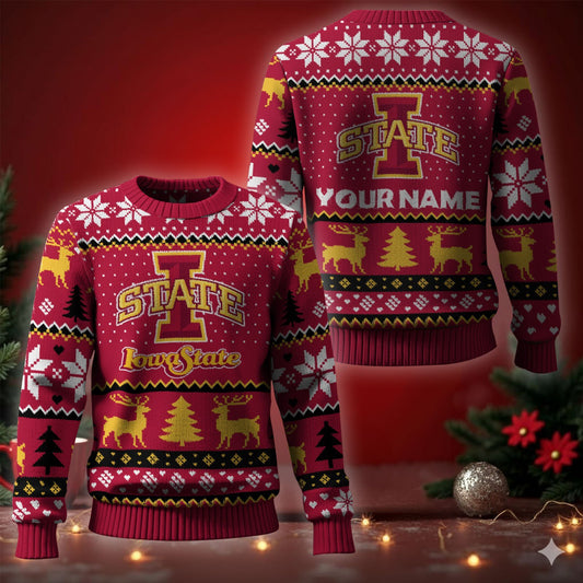Iowa State Cyclones Ugly Christmas Sweater - Cozy & Playful Ugly Sweater Design