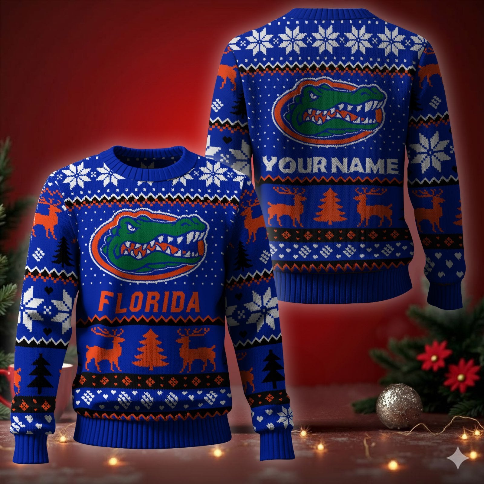 Florida Gators Ugly Christmas Sweater - Cozy & Playful Ugly Sweater Design