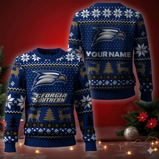 Georgia Southern Eagles Ugly Christmas Sweater - Cozy & Playful Ugly Sweater Design
