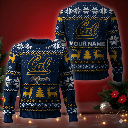California Golden Bears Ugly Christmas Sweater - Cozy & Playful Ugly Sweater Design