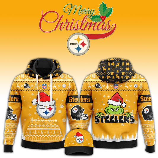 Pittsburgh Steelers Football 2024 Premium Hoodie - Pittsburgh Steelers x Christmas Limited Edition Hoodie 2024