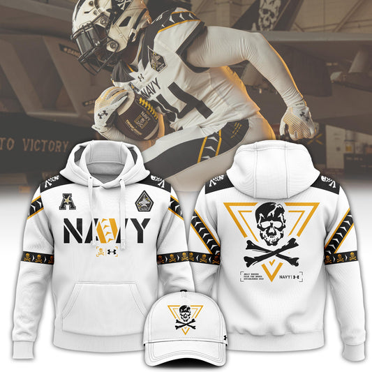 Premium Navy Midshipmen Merch For Fan - Navy Midshipmen Uniform Honoring the Jolly Rogers Hoodie