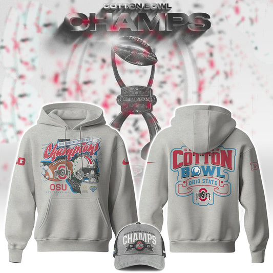 Ohio State Football Cotton Bowl Champions Unisex Grey Hoodie