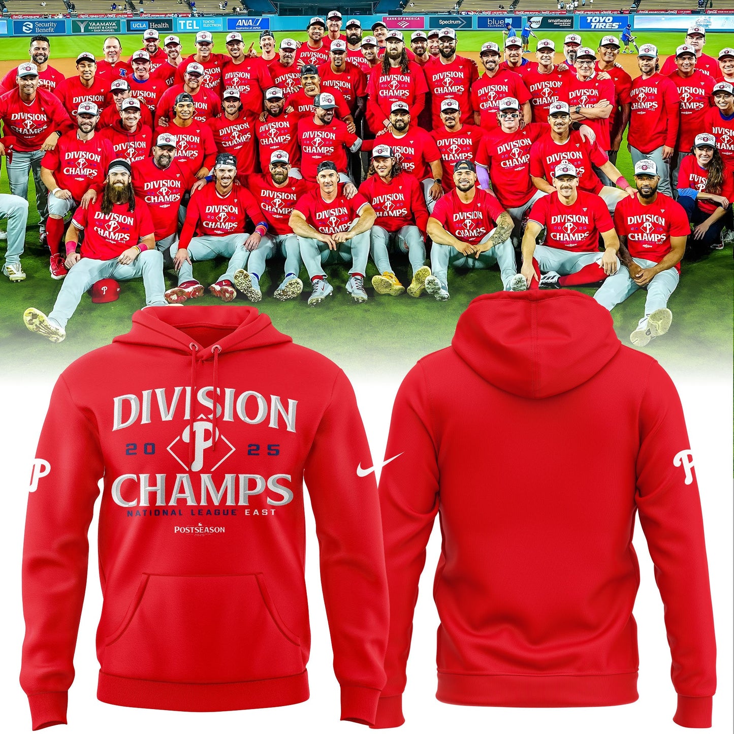 Philadelphia Phillies Hoodie BACK-TO-BACK NL EAST CHAMPIONS
