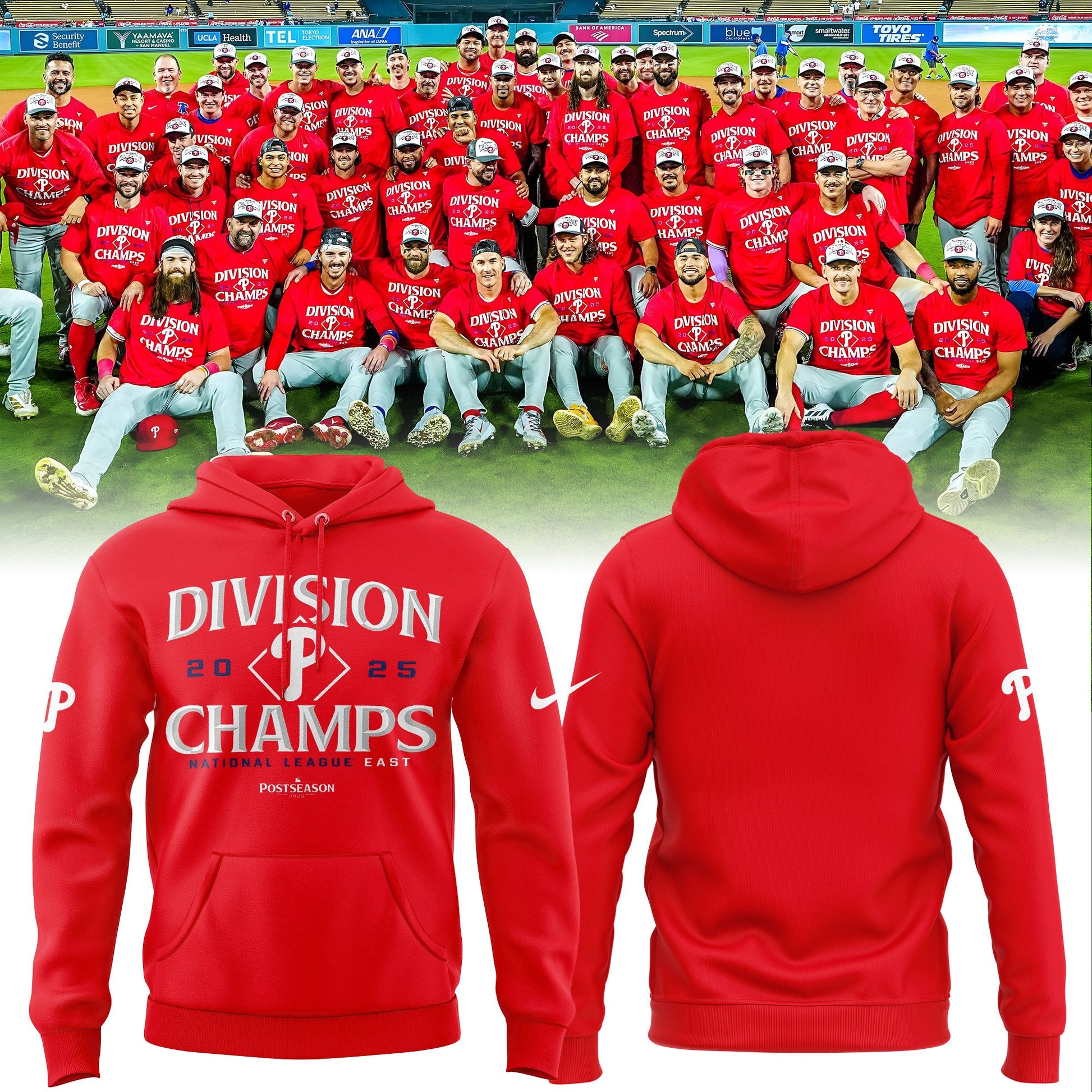 Philadelphia Phillies Hoodie BACK-TO-BACK NL EAST CHAMPIONS