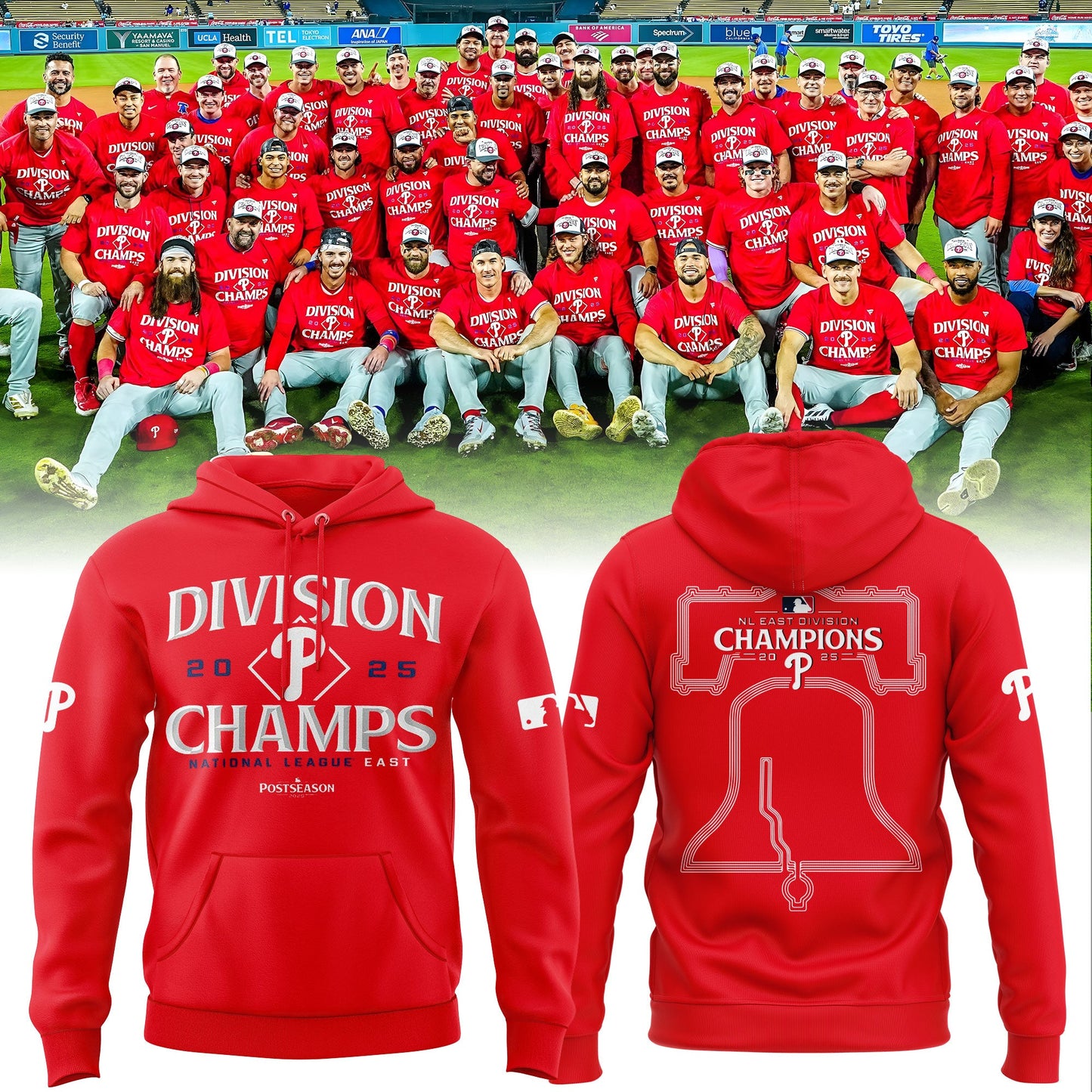 Philadelphia Phillies Hoodie BACK-TO-BACK NL EAST CHAMPIONS