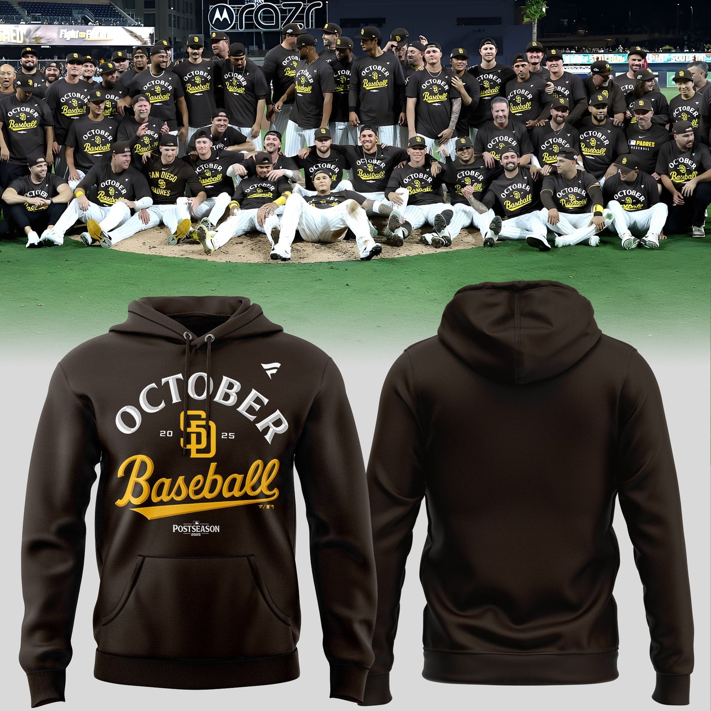 San Diego Padres Fight For The Faithful Postseason October Baseball Hoodie For Fans