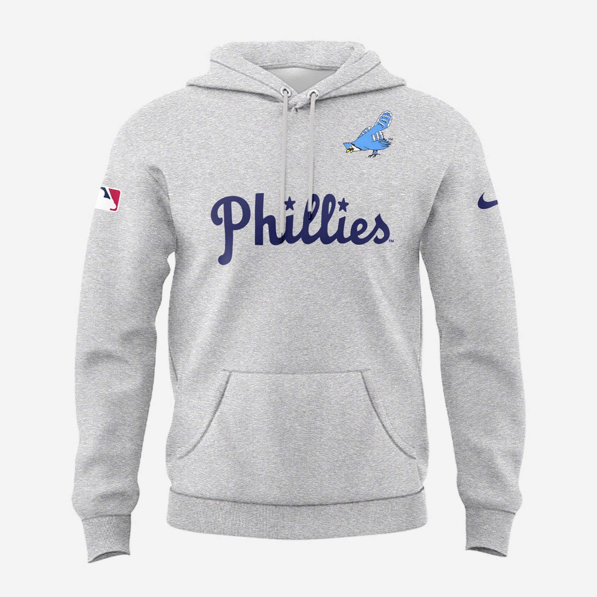 Philadelphia Phillies  Grey Blue Jay Logo 40's Hoodie For Fans