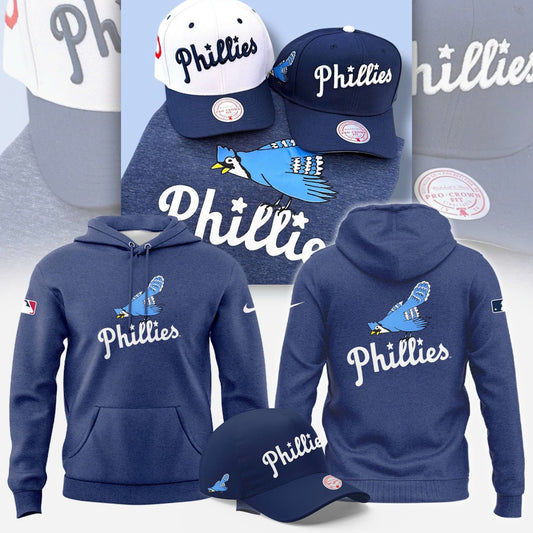 Philadelphia Phillies  Navy Blue Jay Logo 40's Hoodie For Fans