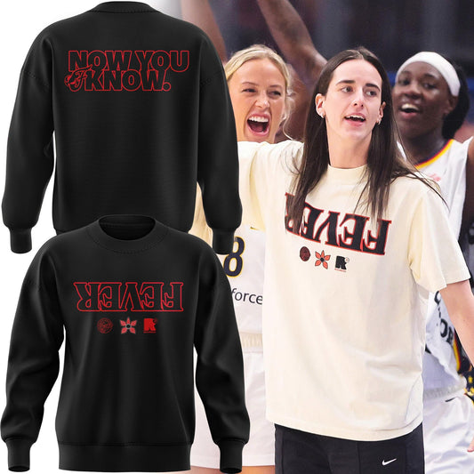 Exclusive Indiana Fever Stranger Things Rebel Swingman Sweatshirt Black