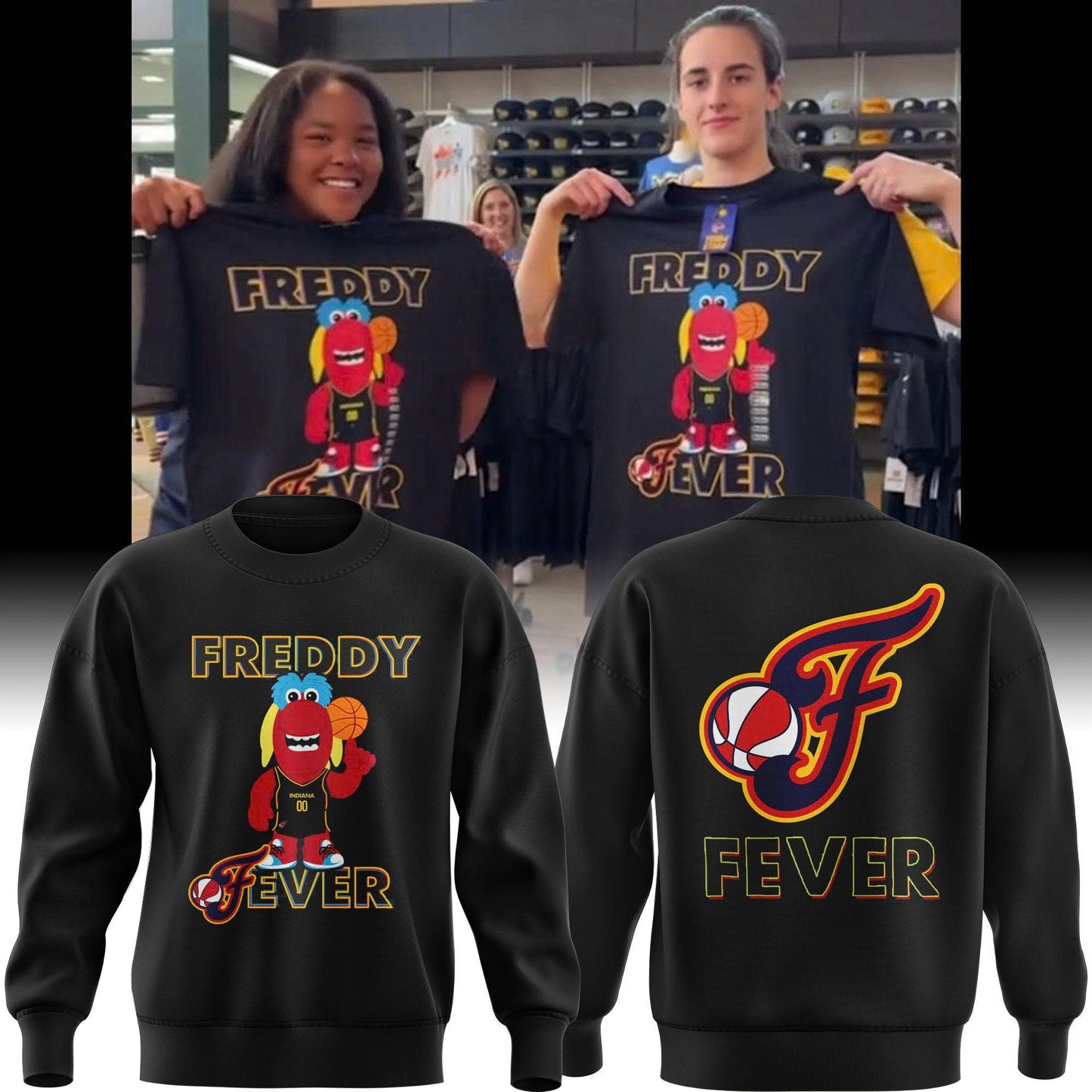 Exclusive Freddy Fever Limited Edition Black Sweatshirt