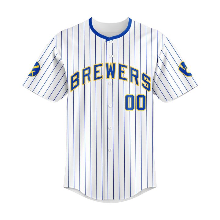 Milwaukee Brewers Old Logo Baseball Jersey Custom Name Numbers
