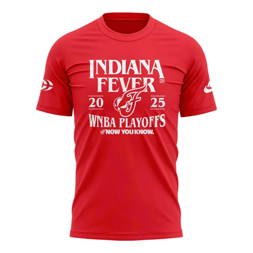 Now You Know Indiana Fever T-Shirt WNBA Playoff 2025 Red