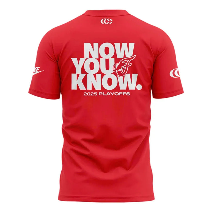 Now You Know Indiana Fever T-Shirt WNBA Playoff 2025 Red