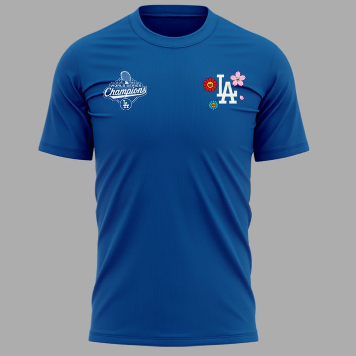 Takashi Murakami x LA Dodgers World Series Champions 2025 T-Shirt Blue