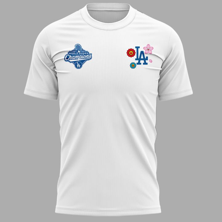 Takashi Murakami x LA Dodgers World Series Champions 2025 Season White T-Shirt