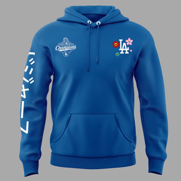 Takashi Murakami x LA Dodgers World Series Champions Blue Hoodie