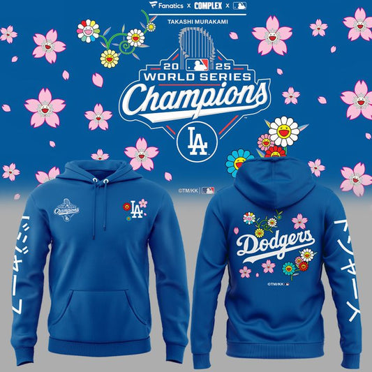 Takashi Murakami x LA Dodgers World Series Champions Blue Hoodie
