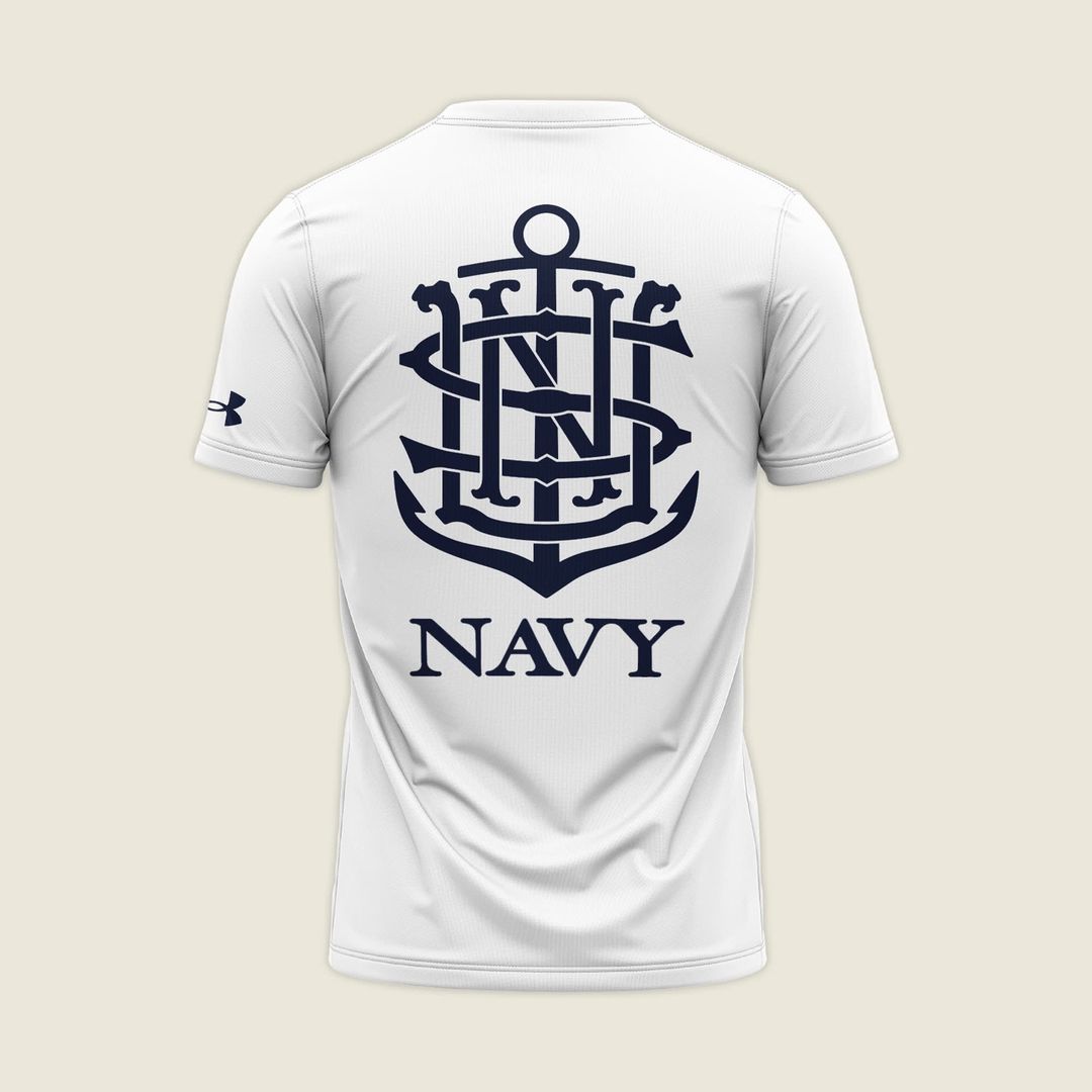 Navy Midshipmen – Back-to-Back CIC Trophy Champions 2025 Combo T-Shirt - White - Unisx