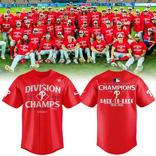 Philadelphia Phillies Baseball Jersey BACK-TO-BACK NL EAST CHAMPIONS
