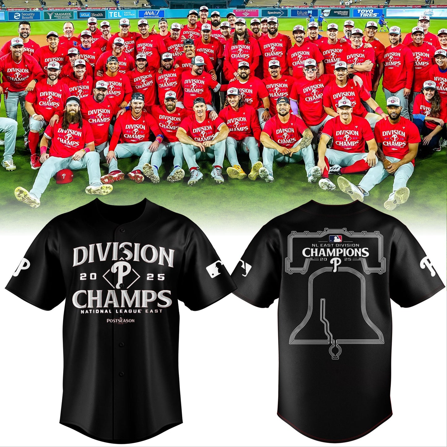 Philadelphia Phillies Baseball Jersey BACK-TO-BACK NL EAST CHAMPIONS