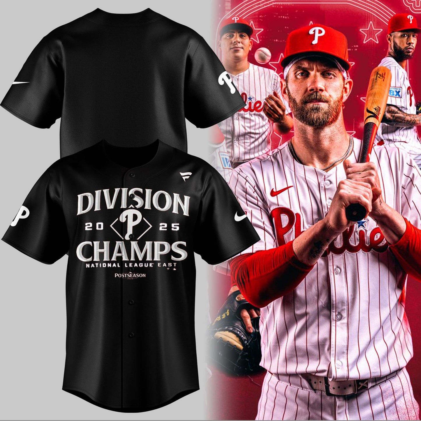 Philadelphia Phillies Baseball Jersey BACK-TO-BACK NL EAST CHAMPIONS