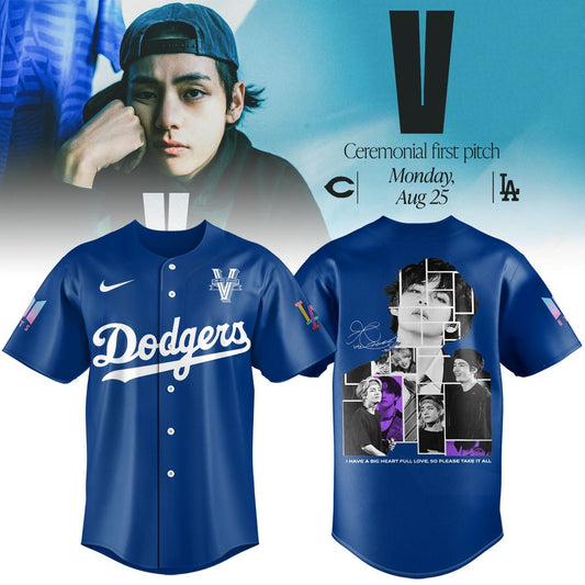 V BTS x Los Angeles Dodgers Jersey Special Version