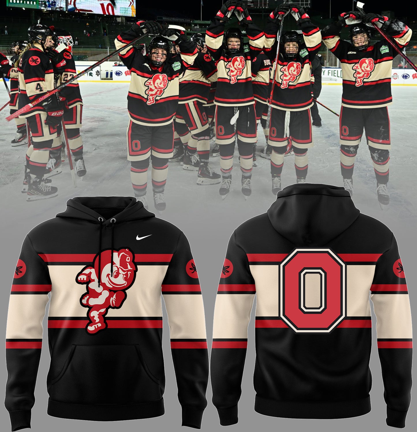 Ohio State Buckeyes Hockey NCAA Limited Frozen Confines 2025 Hoodie