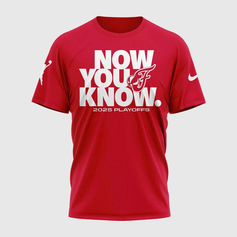 Now You Know Indiana Fever T-Shirt WNBA Playoff 2025 Red