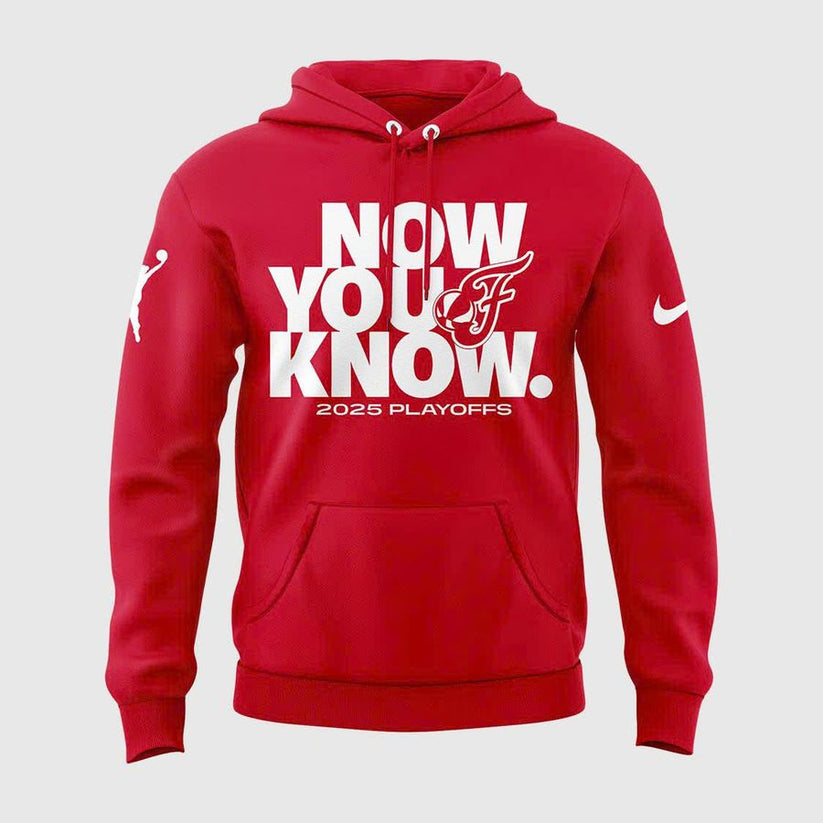 Now You Know Indiana Fever Hoodie WNBA Playoff 2025 Red