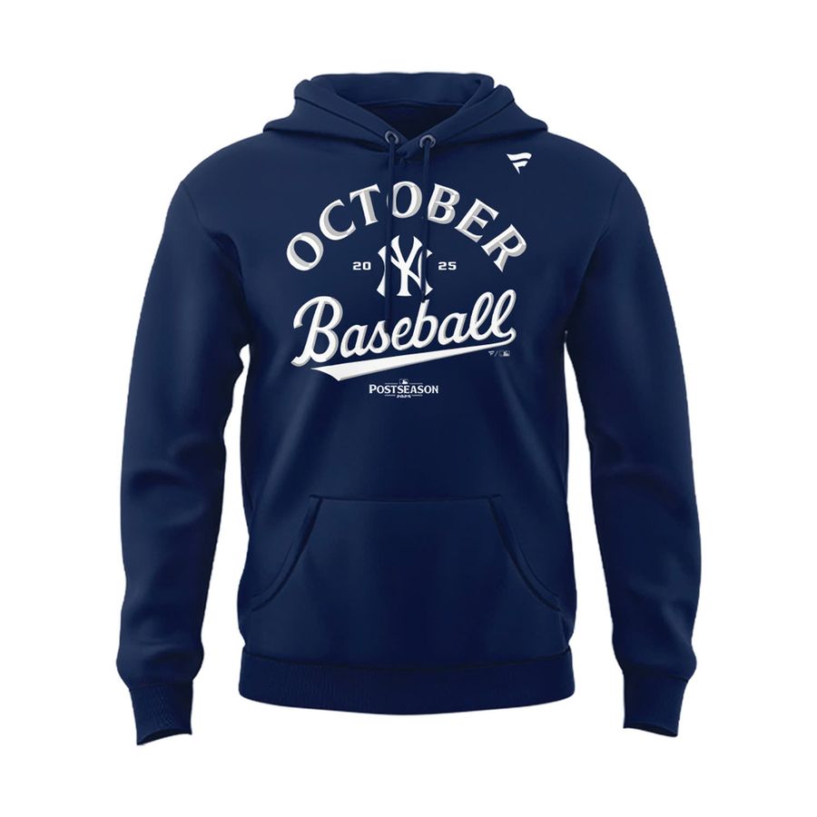 Special New October Baseball Old Patch Post Season 2025 Navy Hoodie