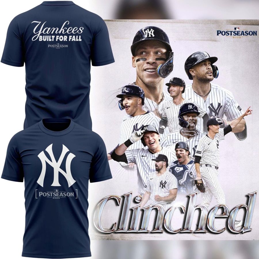 NY Yankees Navy 2025 Postseason T-Shirt - Limited Edition