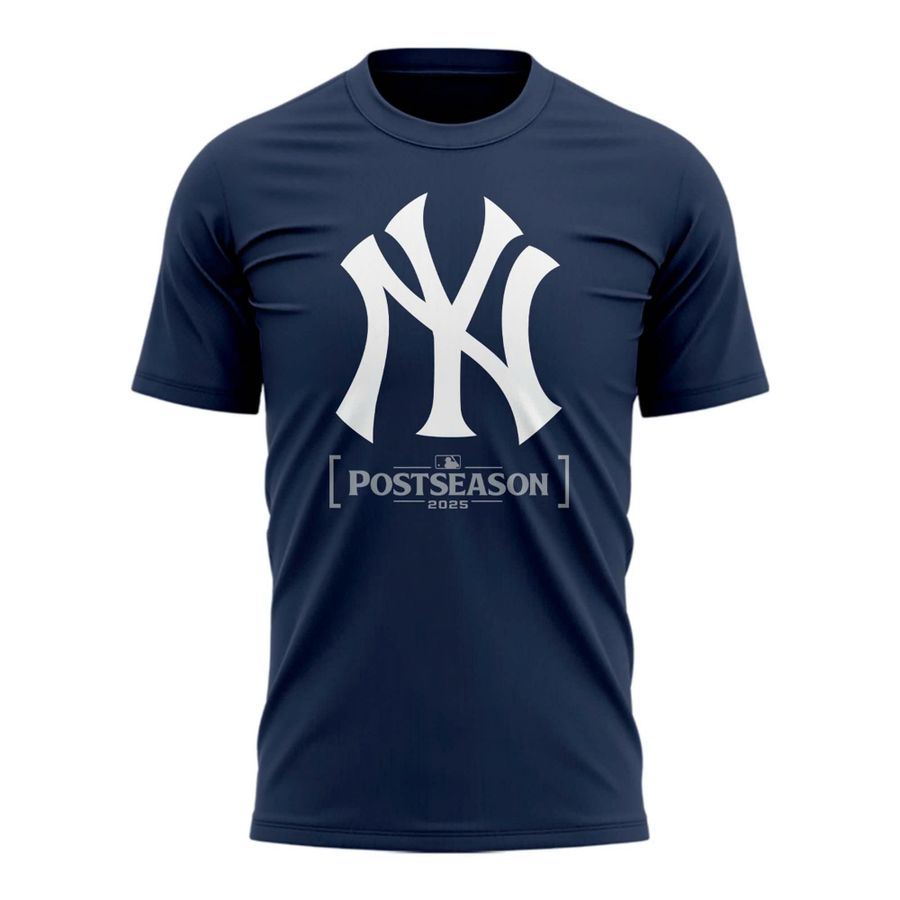 NY Yankees Navy 2025 Postseason T-Shirt - Limited Edition