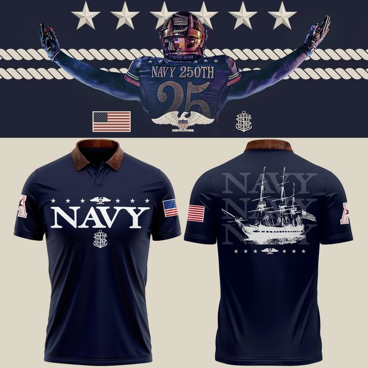 Navy Sideline Collection - Navy Midshipmen Polo 250th Anniversary Uniform