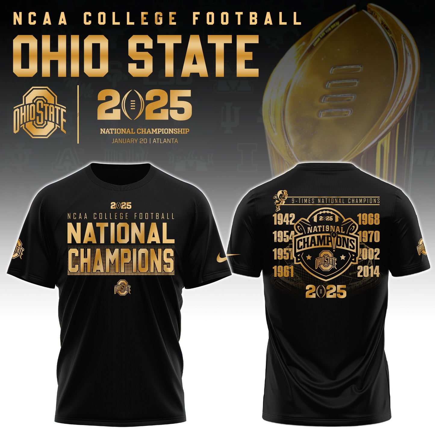 Ohio State National Champions T-Shirt Limited Editions OSB05