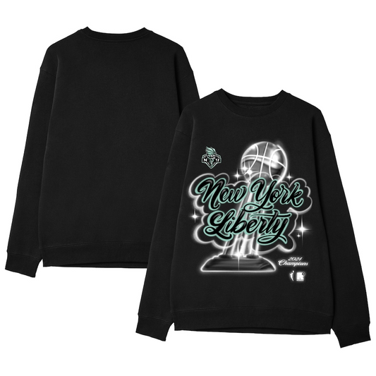 2024 WNBA Champions New York Liberty Premium Sweatshirt - NY Liberty History Champions Classic Black Set