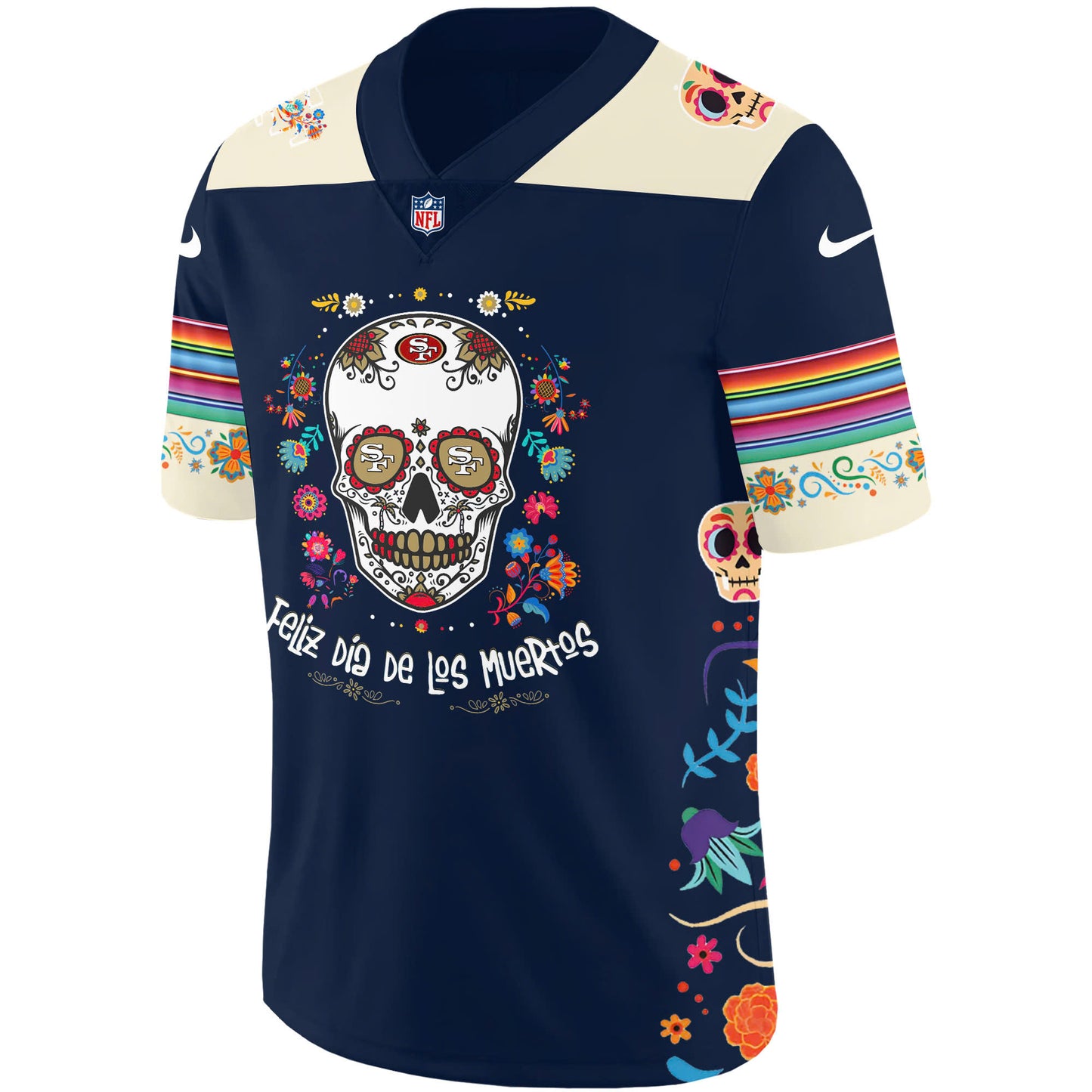 Premium San Francisco 49ers Gear - San Francisco 49ers 2024 NFL Dia De Los Muertos Premium Limited Jersey - Gear Up For Big Game - High-End SF 49ers Merch