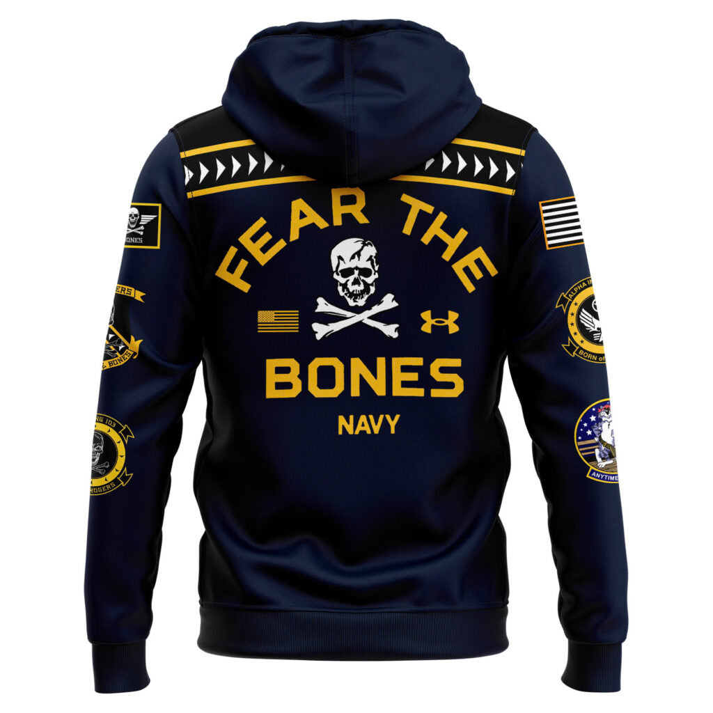 Jolly Rogers Navy Midshipmen football 2024 Hoodie