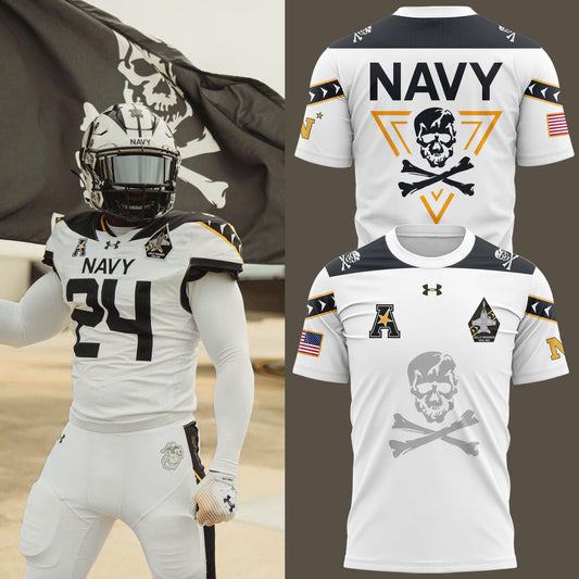 Jolly Rogers Navy Midshipmen football 2024 Tshirt