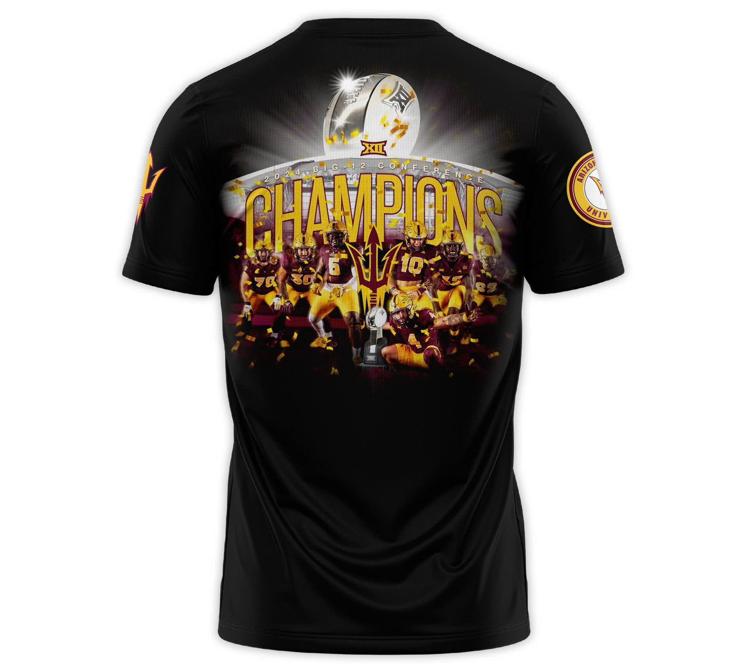 Premium Arizona State Sun Devils Gear - Arizona State University Football 2024 Big 12 Champions  T-Shirt v5 - Gear Up For Big Game