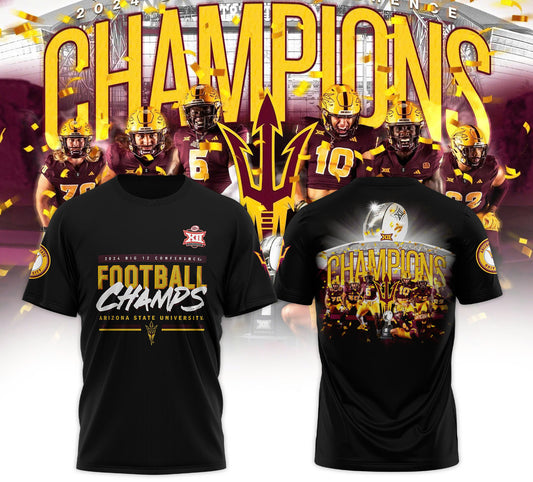 Arizona State University Football 2024 Big 12 Champions  TShirt v5