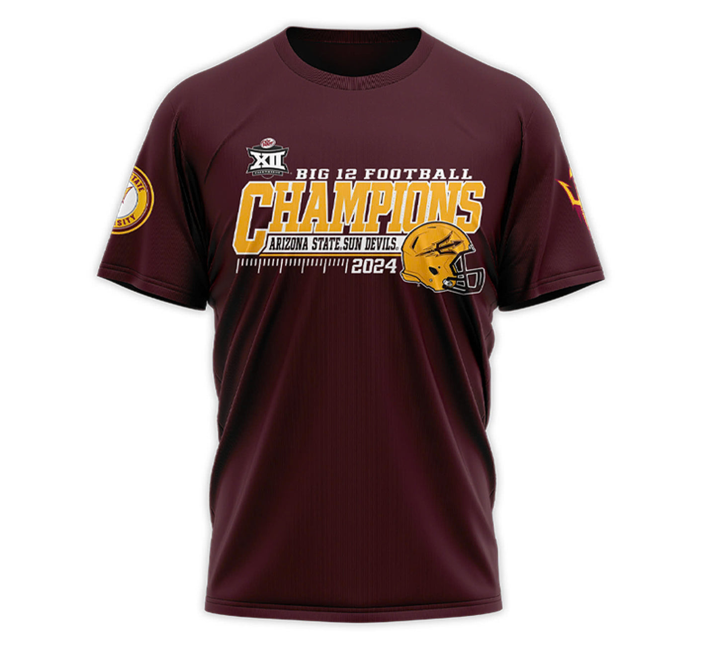 Premium Arizona State Sun Devils Gear - Arizona State University Football 2024 Big 12 Champions T-Shirt - Gear Up For Big Game