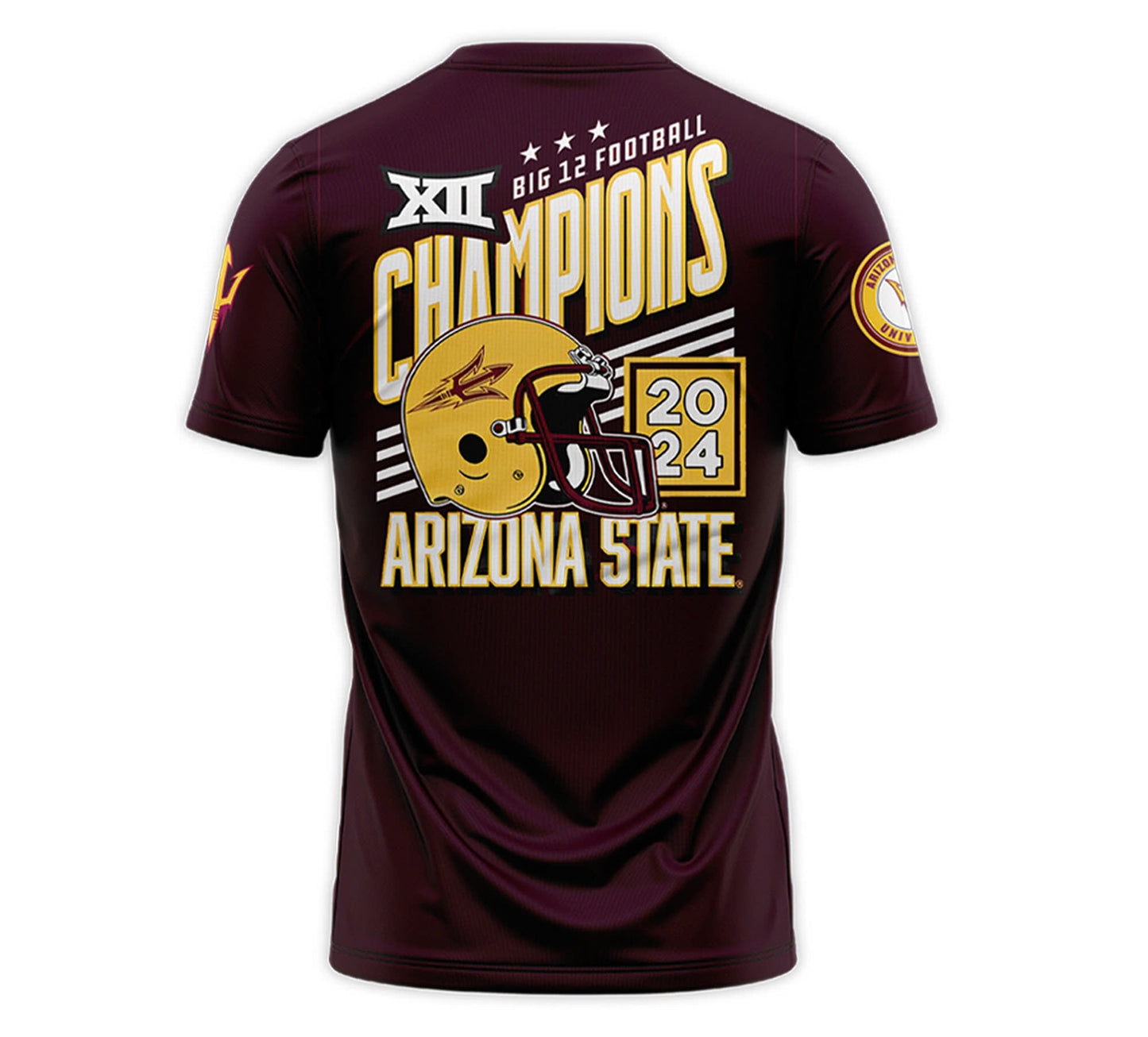 Premium Arizona State Sun Devils Gear - Arizona State University Football 2024 Big 12 Champions T-Shirt - Gear Up For Big Game