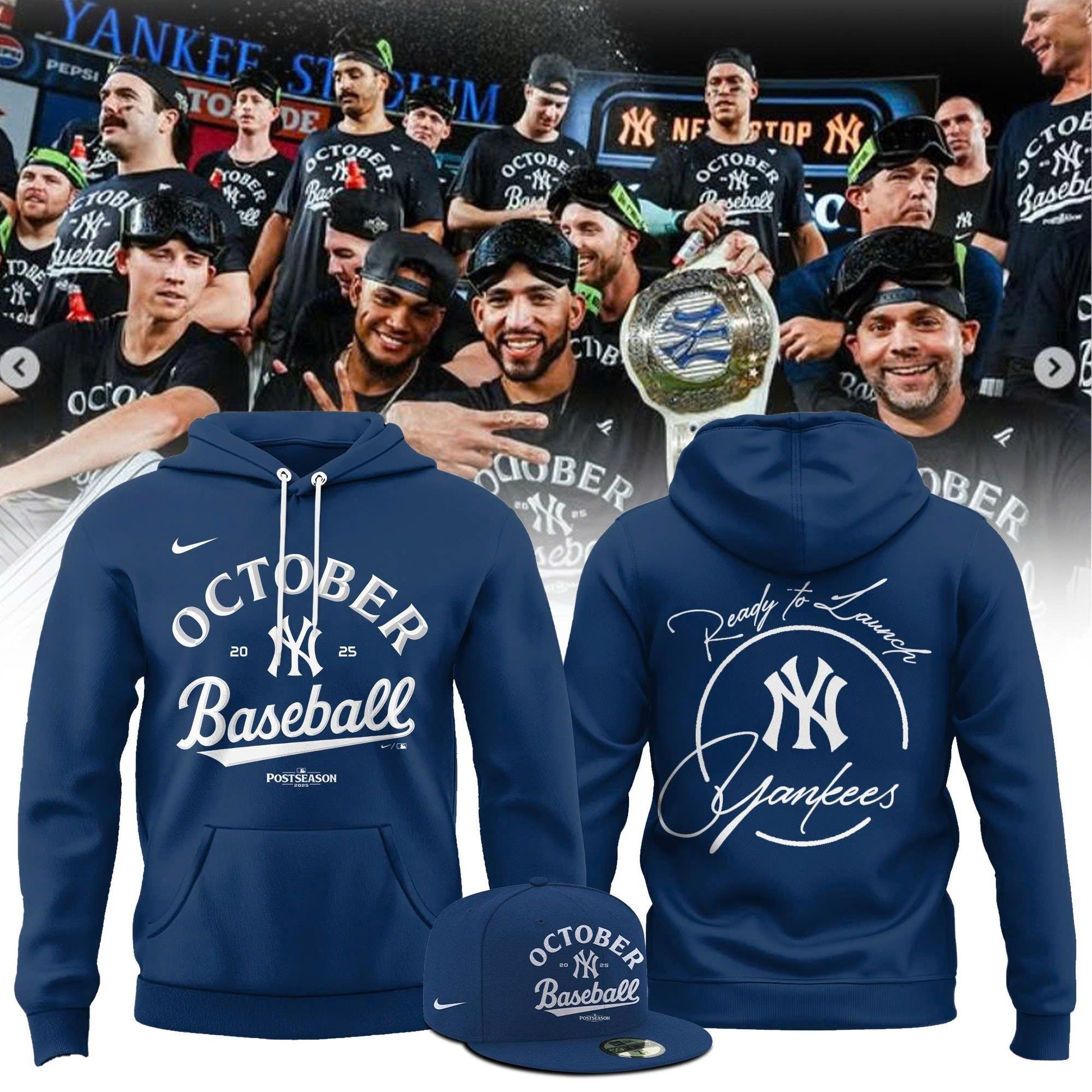 New York Yankees October 2025 Postseason Hoodie