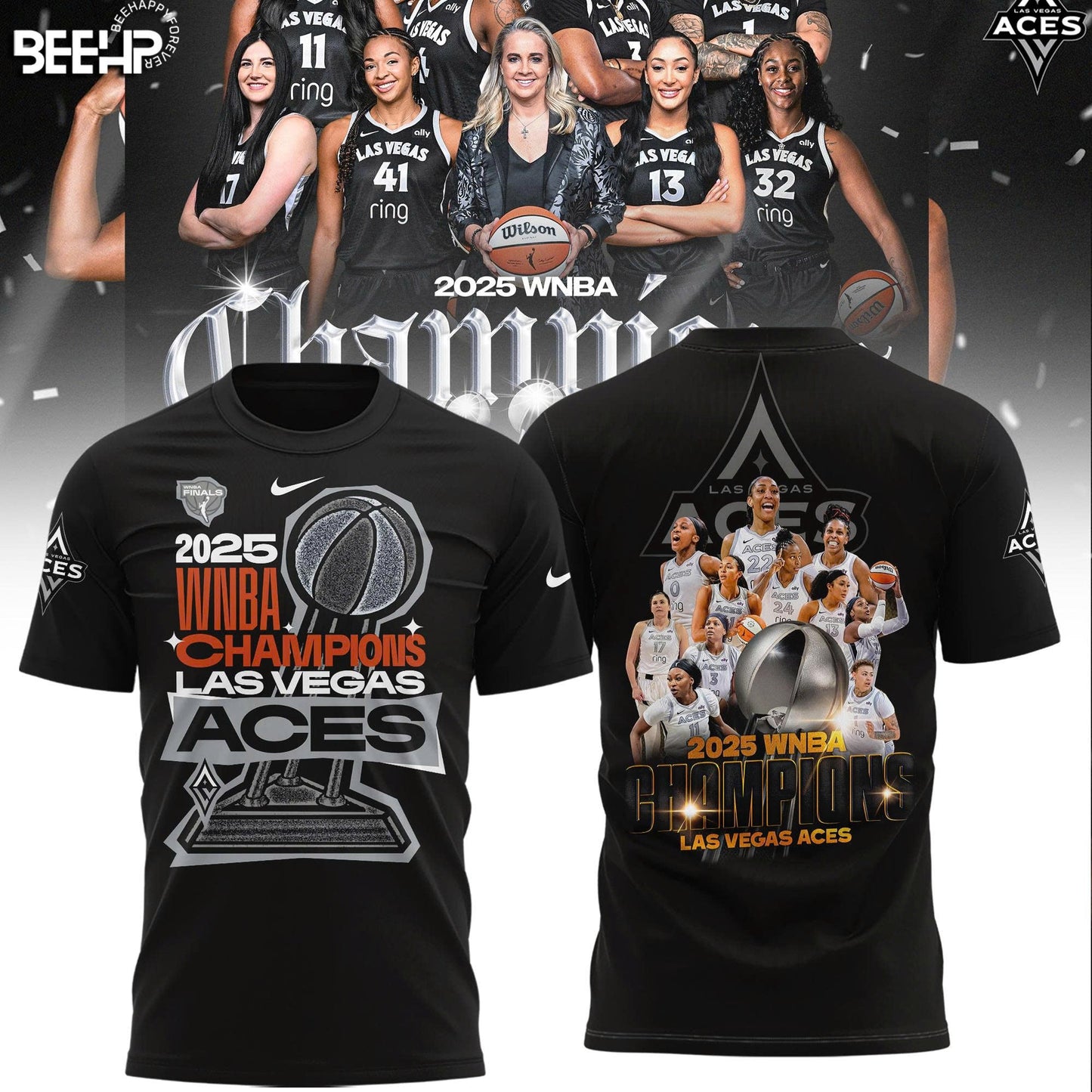 Las Vegas Aces 2025 WNBA Champions Limited Edition combo T-Shirt