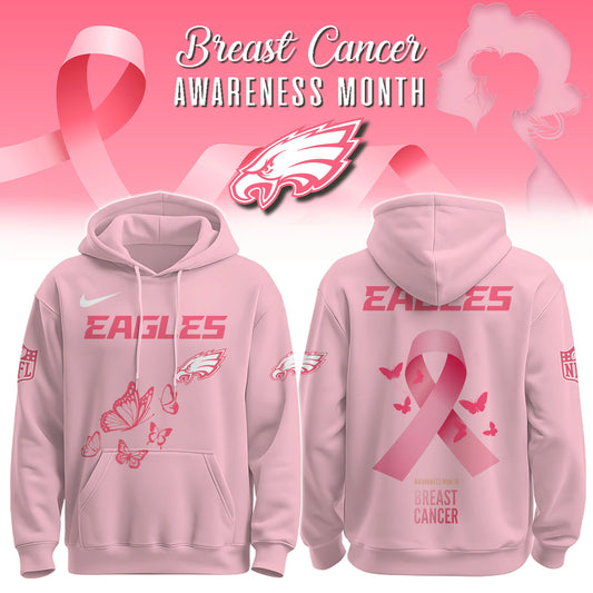 Wear It Pink 2025 - Philadelphia Eagles Breast Cancer Awareness Edition Hoodie